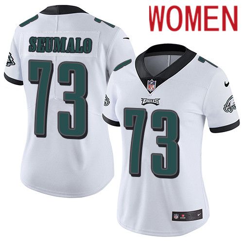 Women Philadelphia Eagles 73 Isaac Seumalo Nike White Vapor Limited NFL Jersey
